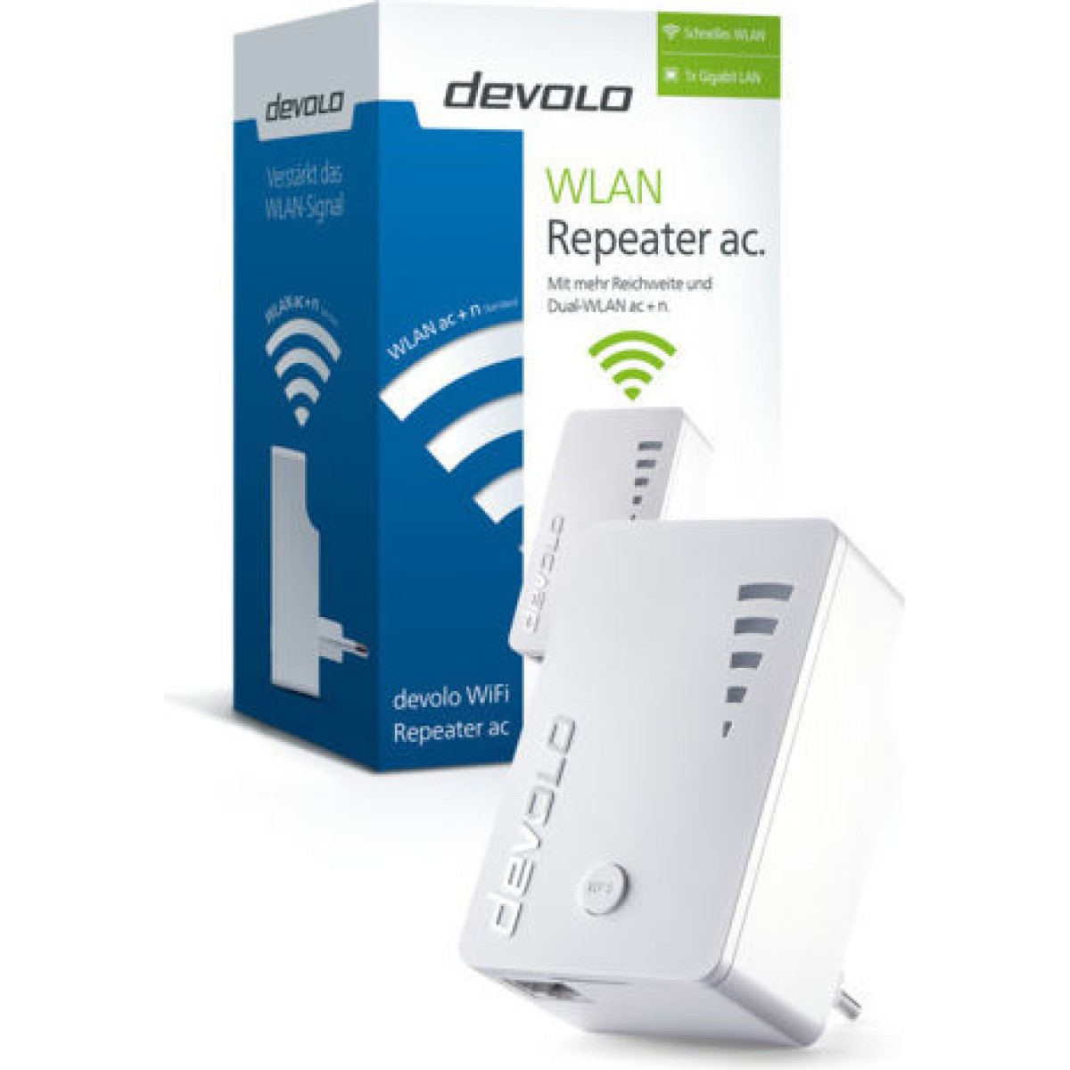 Devolo Repeater AC. (DE) WiFi Extender Dual Band (2.4 & 5GHz) 1200Mbps
