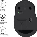 Logitech M330 Silent Plus Ασύρματο Ποντίκι Μαύρο